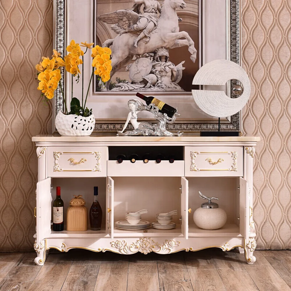 Классический дубовый боковой набор для гостиной деревянное украшение винтажный шкаф хранения домашней