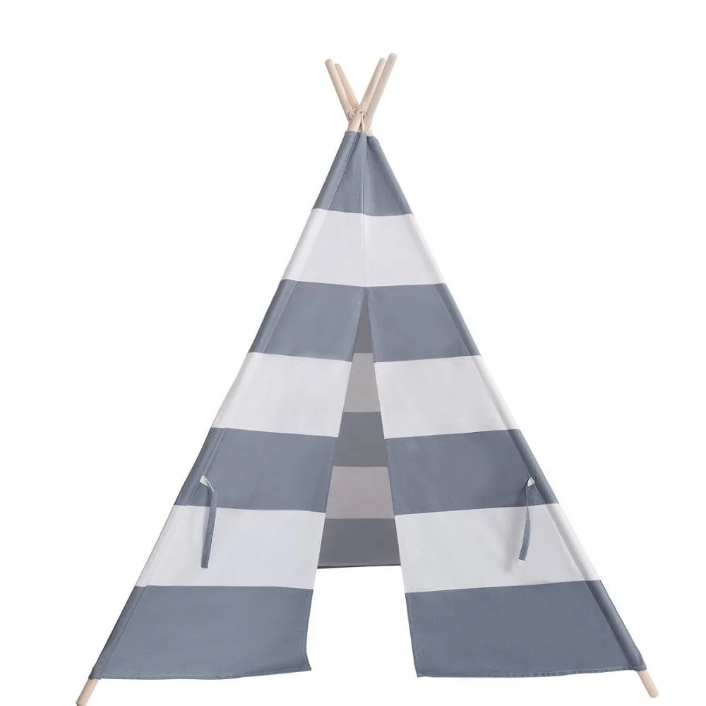 Interphase gray and white teepee tent Children Play house
