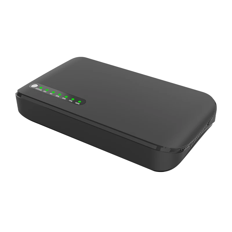 SKE Mini DC UPS 20000mAh LiFePO4 5000mAh*4pcs DC Output 5V 9V 12V POE 24Vdc Mini UPS 18W with Type-C for WiFi Route
