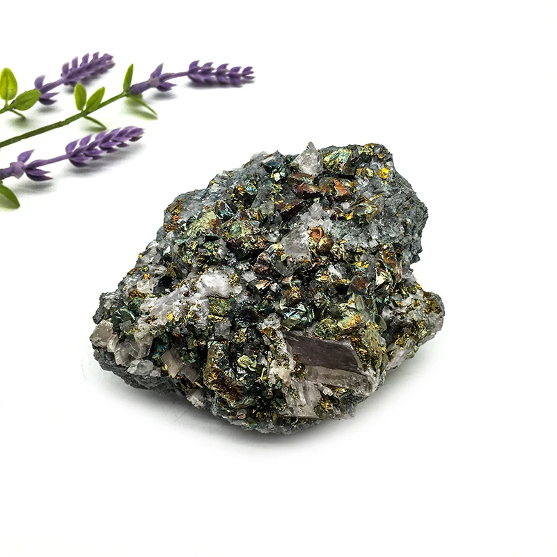 Wholesale Natural calcite pyrite specimen high quality heading crystal Gemstone for decoration  and gifts