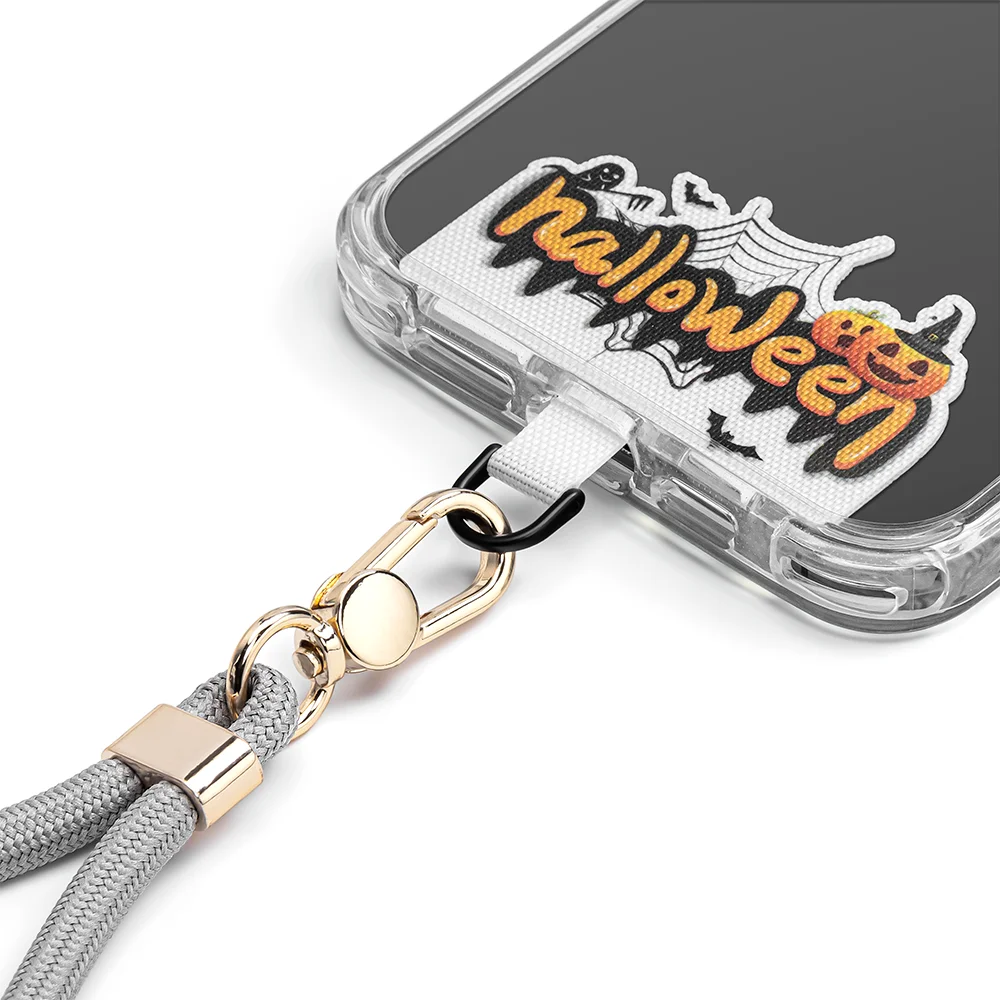 marketing promotional gift Christmas Halloween pattern detachable universal patch card for phone lanyard strap