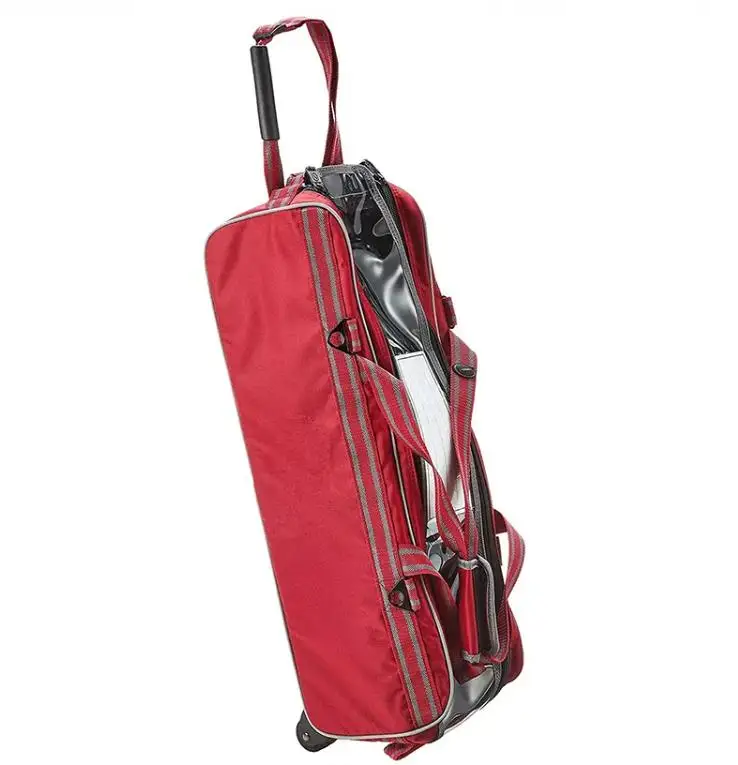Heavy duty  3 ball bowling bag roller triple tote bags with wheels