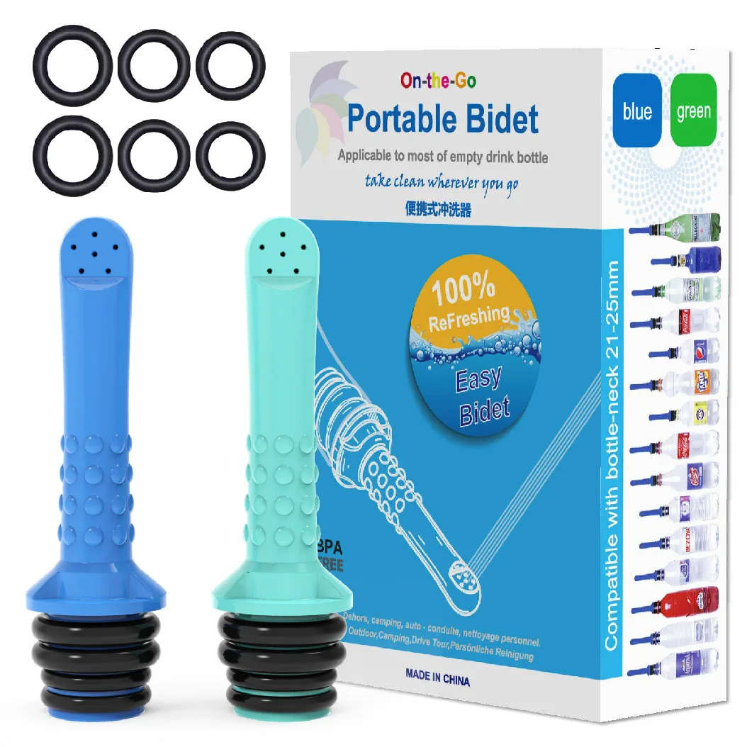 Портативное биде, силиконовый портативный распылитель для биде, Удобная дорожная бутылка для биде с уплотнительной прокладкой, портативный складной