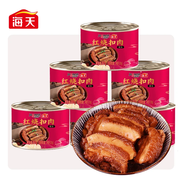 397g Chinese braised sliced pork HADAY instant canned stewed pork meat bulk wholesale ready to eat braising pork luncheon meat