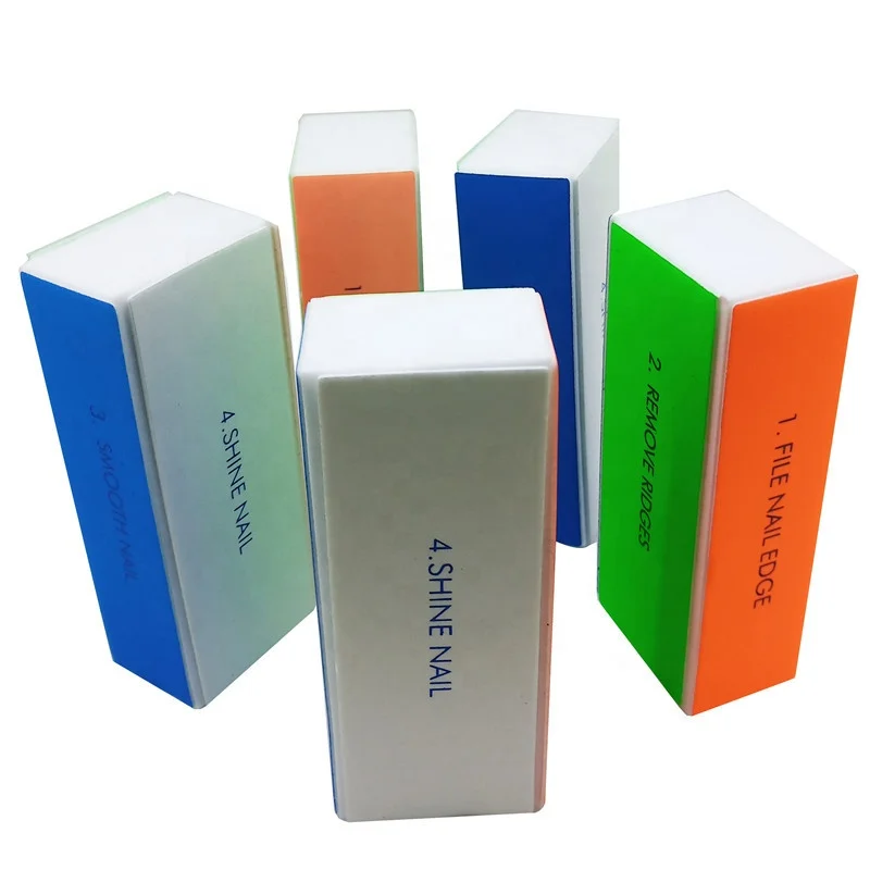 4 Way Nail Buffering Files Rectangular Manicure Pedicure Care Buffer Block Tools Nail Files and Buffer