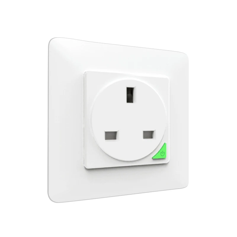 100V-240V AC 16A 3000W UK Plug Smart Socket WIFI Wireless Timer Switch Power Socket Voice Control WiFi Smart Wall Socket Panel