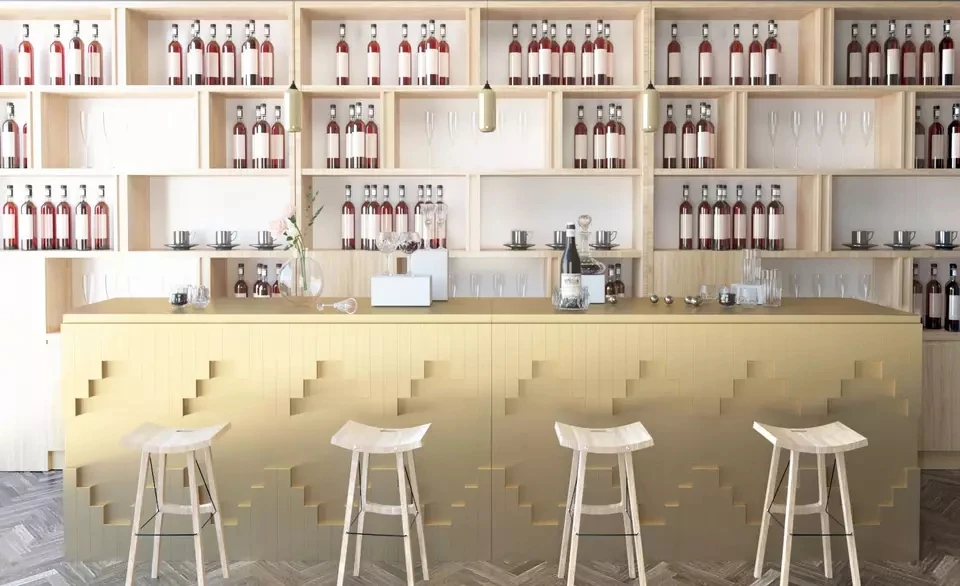 Mrs Woods Modern Luxury Gold Bar Counter Table Counter Stylish Bar Counter Chair New Set