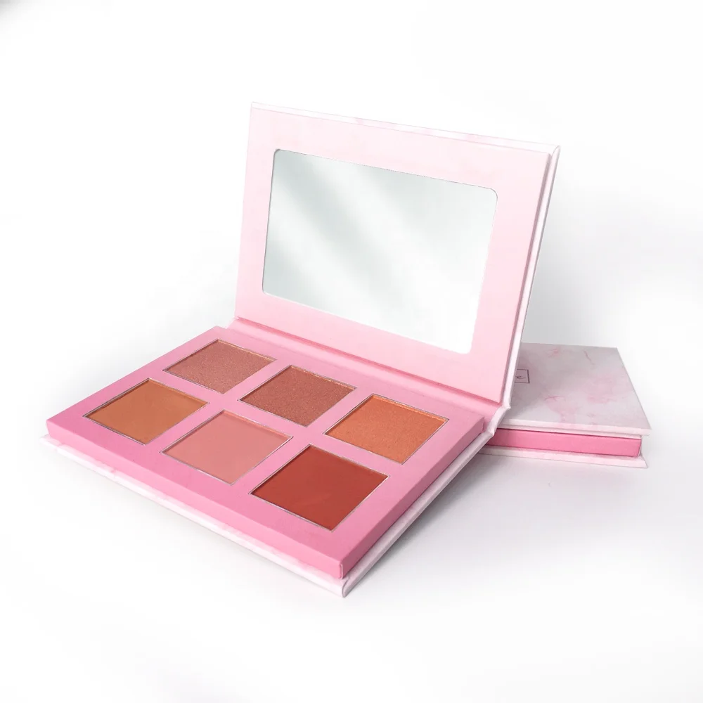 Professional Waterproof 6 Colors Cheek Blush Custom Logo Matte Blush Power Palette
