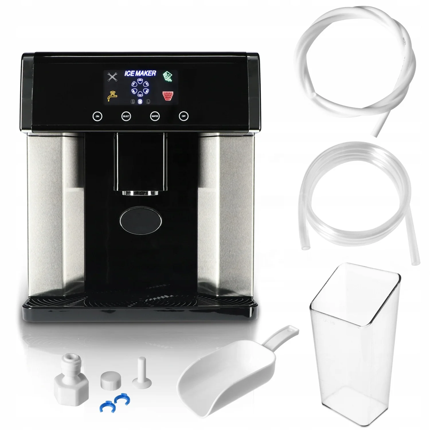 12kgs Portable Cube Ice Dispensing Maker Machine Home Business Automatic Ice Water Dispenser