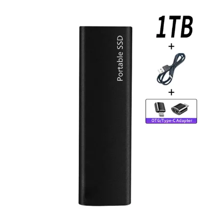 Portable 1TB SSD External Hard Drive Type-C USB 3.1 High Speed 500GB External Storage Hard Disks For Laptops/Windows/mac