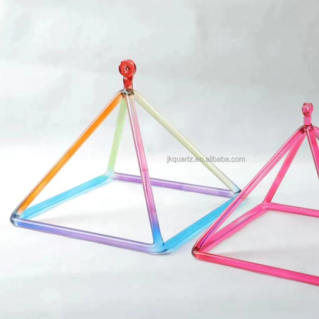 Colored Customized Sound Bath Crystal Singing Pyramids