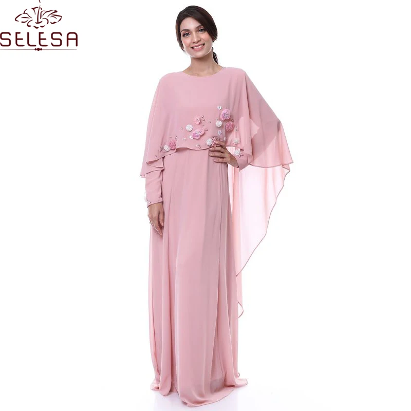 Oem Baju Kurung Modern Abaya Muslim Dresses Women With  Hijab Fashion Kitenge Designs Muslim Dress Pink Islamic Clothing