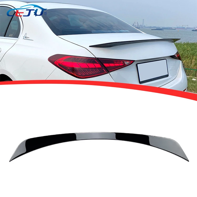 Carbon Fiber AMG Car Rear Trunk Boot Lip Spoiler Wing Lip Rear Lip Spoiler For Mercedes-Benz W206 C63 C200 C260 C300 2022+