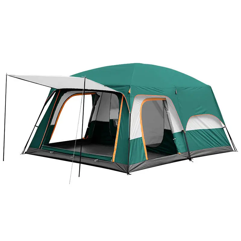 Factory Hot Top Sales 5-12 People Tent Double Floor 2 Living Room Waterproof Windproof Outdoor Tent