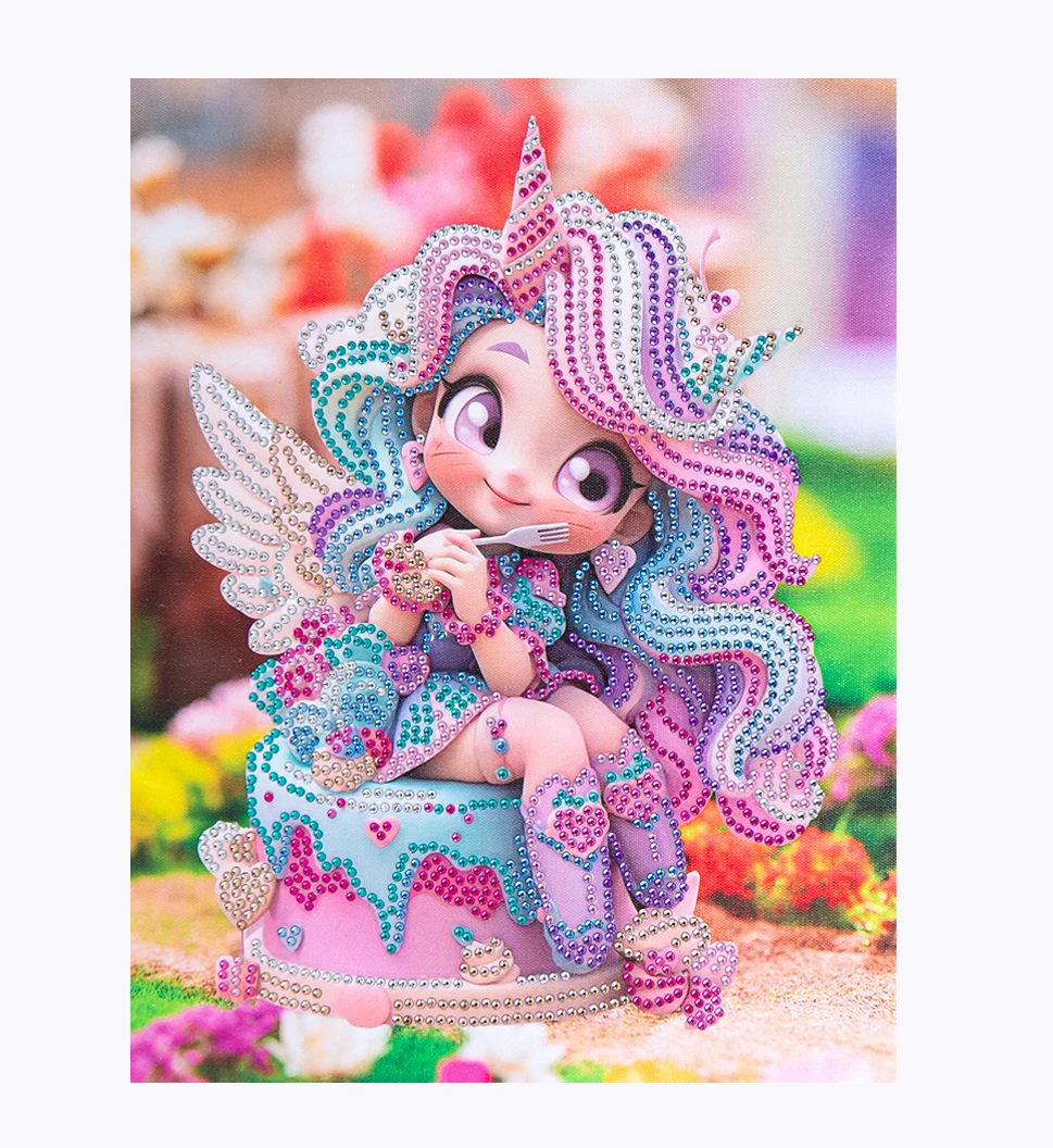 JiangXing RTS New Design DIY 5D Diamond Painting Kits For Kids Anime Diamond Painting Diy Kits For Children Painting Frame