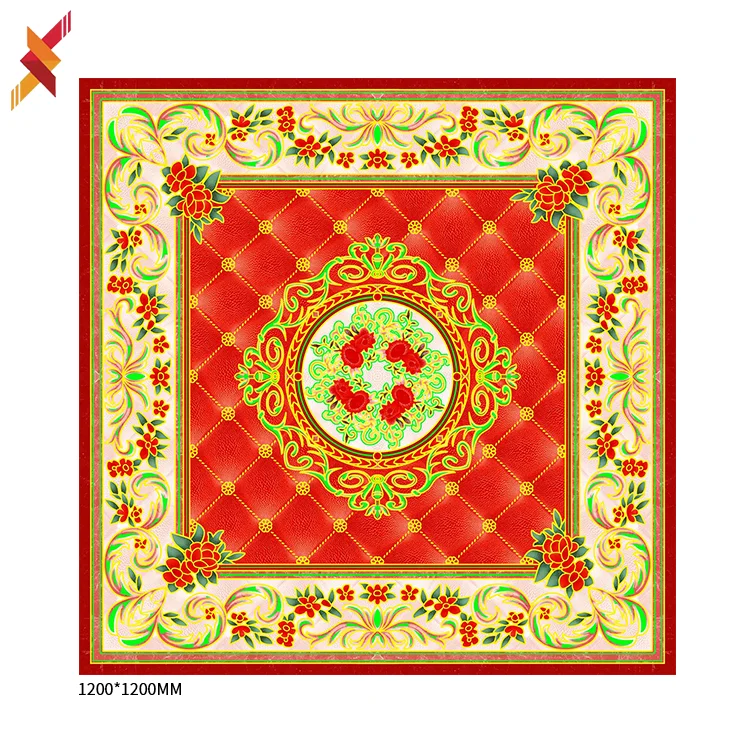 Polished golden crystal ceramic tile carpet for mid east