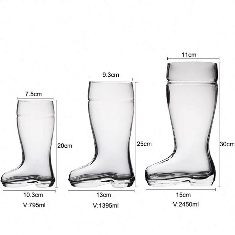 1 Liter Glass Das Boot Shape  Glass Beer Mug Drinking Glasses cups beer bottle beer glass bottle with swing