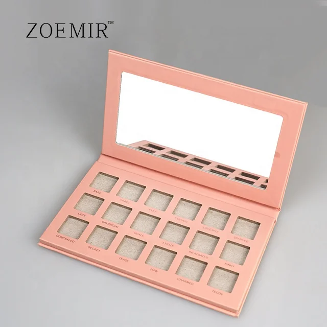 empty eyeshadow palette Newly designed eyeshadow makeup palette printing magnetic eyeshadow palette packaging
