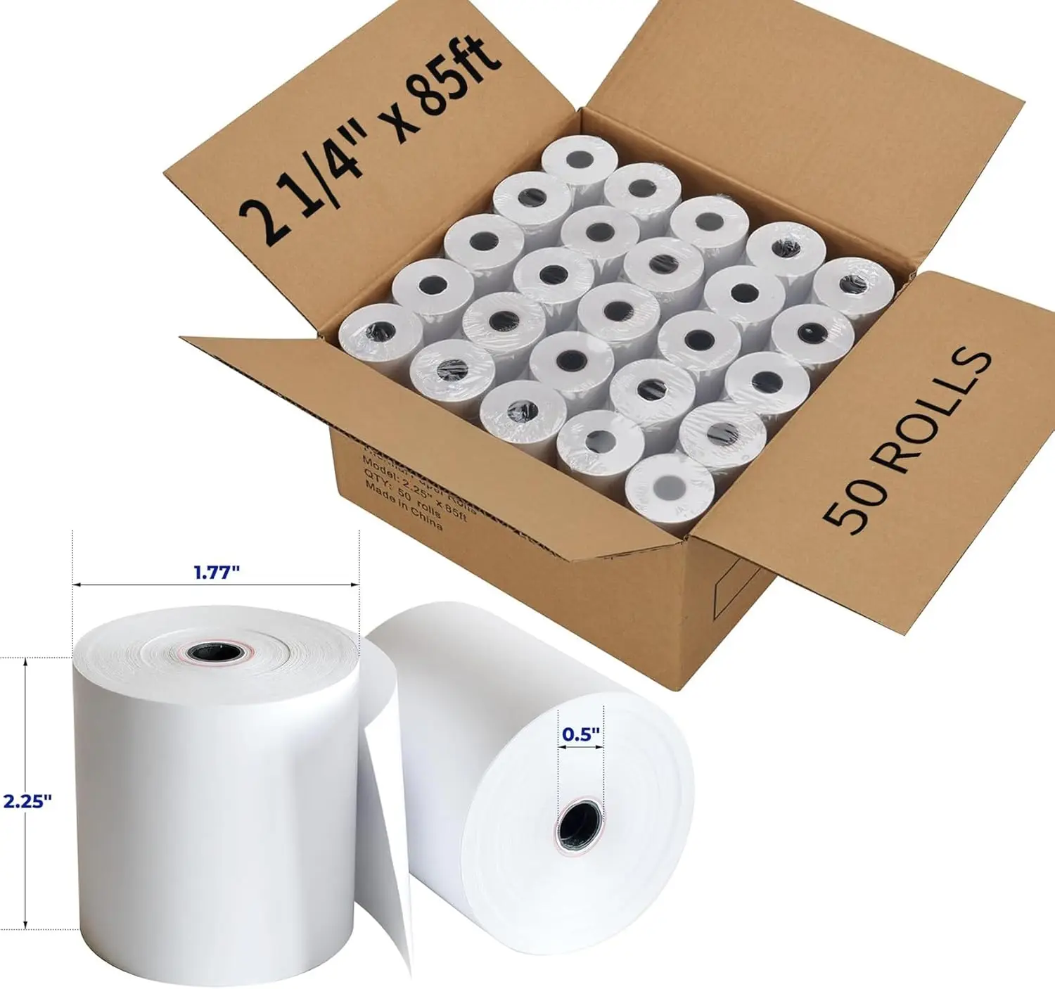 Recyclable Professional thermal paper cash register paper roll 80x50 cash thermal paper Roll