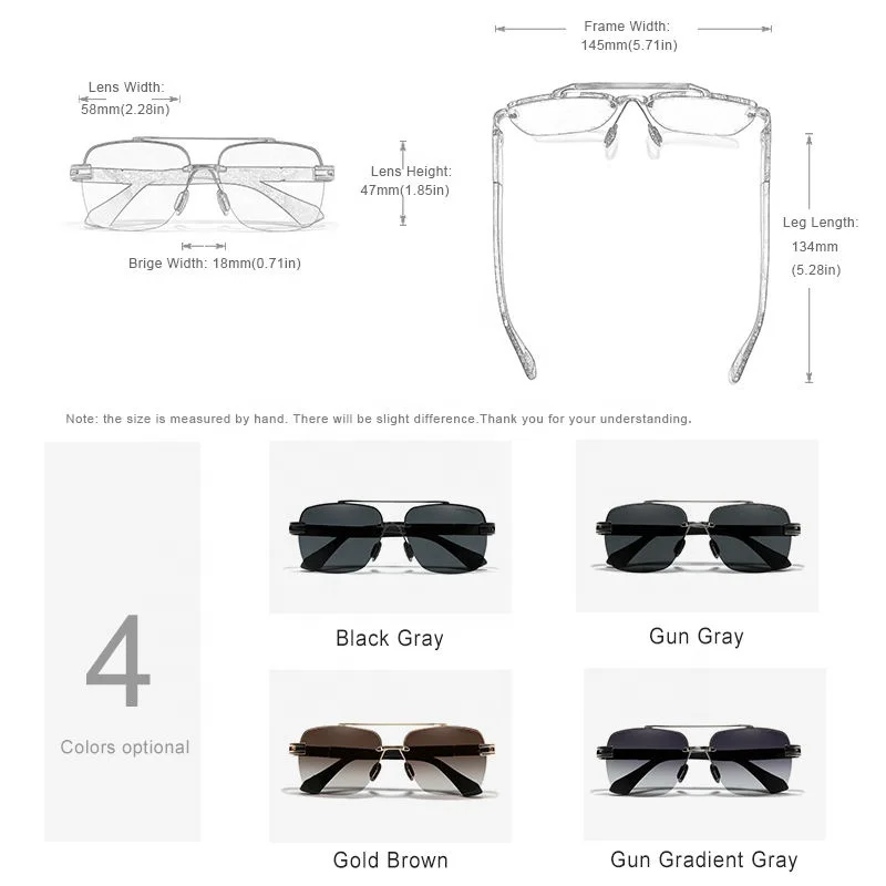 Glasses Men 2024 Brand New Design Sunglasses For Men Polarized Gradient Glasses Women Square Retro Shades Eyewear