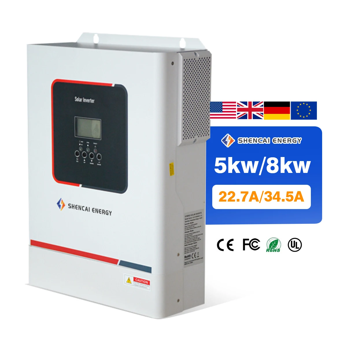 Shencai Factory 6KW 5000W 48V Pure Sine Solar Inverter Rechargeable Solar Inverter Off Grid Inverter