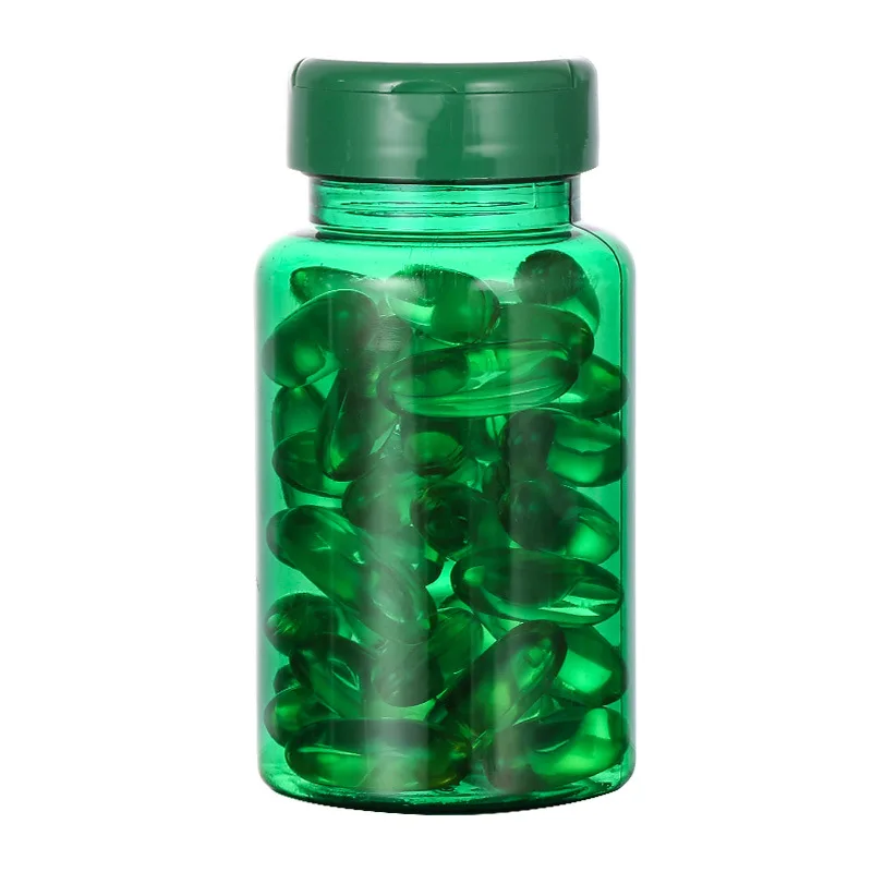 5-500cc Green PET Plastic Wide Mouth Packer Bottles (Cap Included) for pharmaceutical