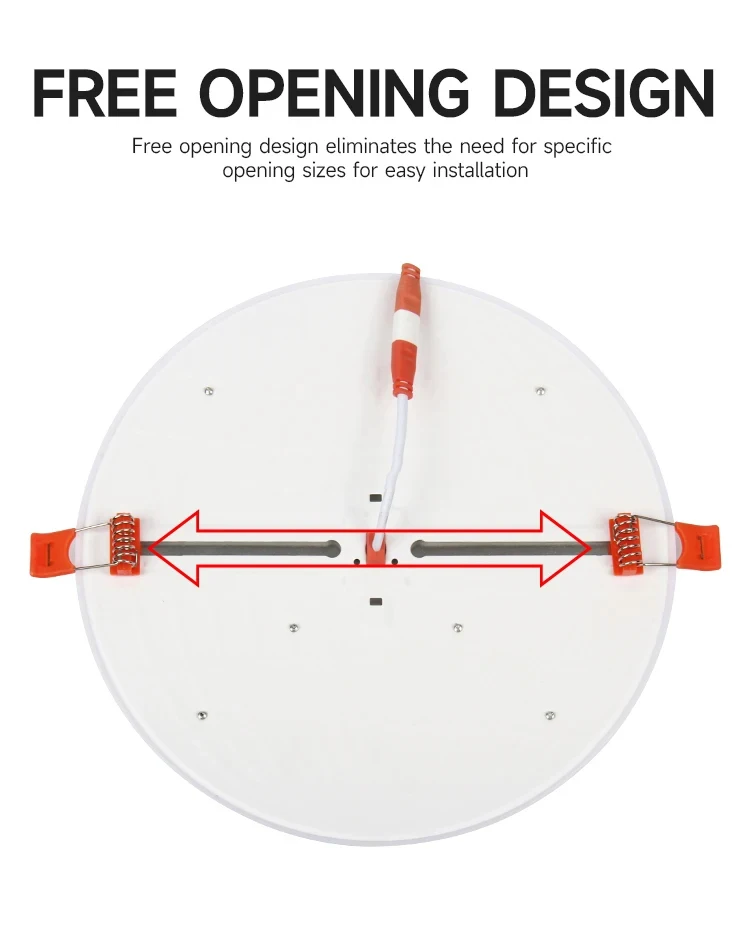 Indoor Office Color Changing Plastic Recessed Round Square LED Ceiling Backlit Panel Light 24w