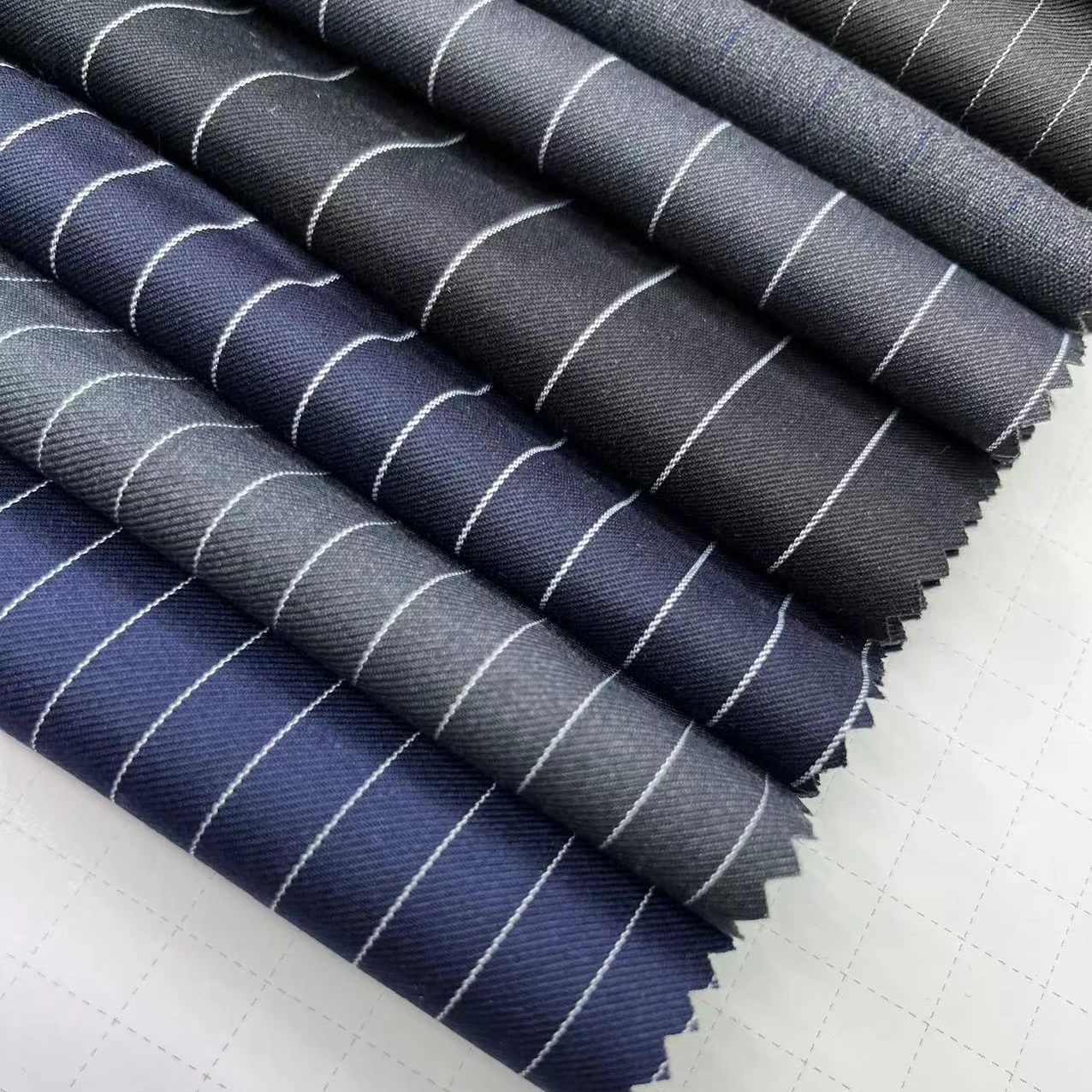 custom quality T/R70/30 suit material fabric for making suit TRS strip yarn dyed woven fabric