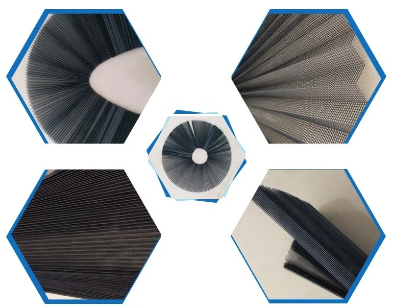 Fiberglass pleated mosquito screen nettings / Folding insect fly screen mesh