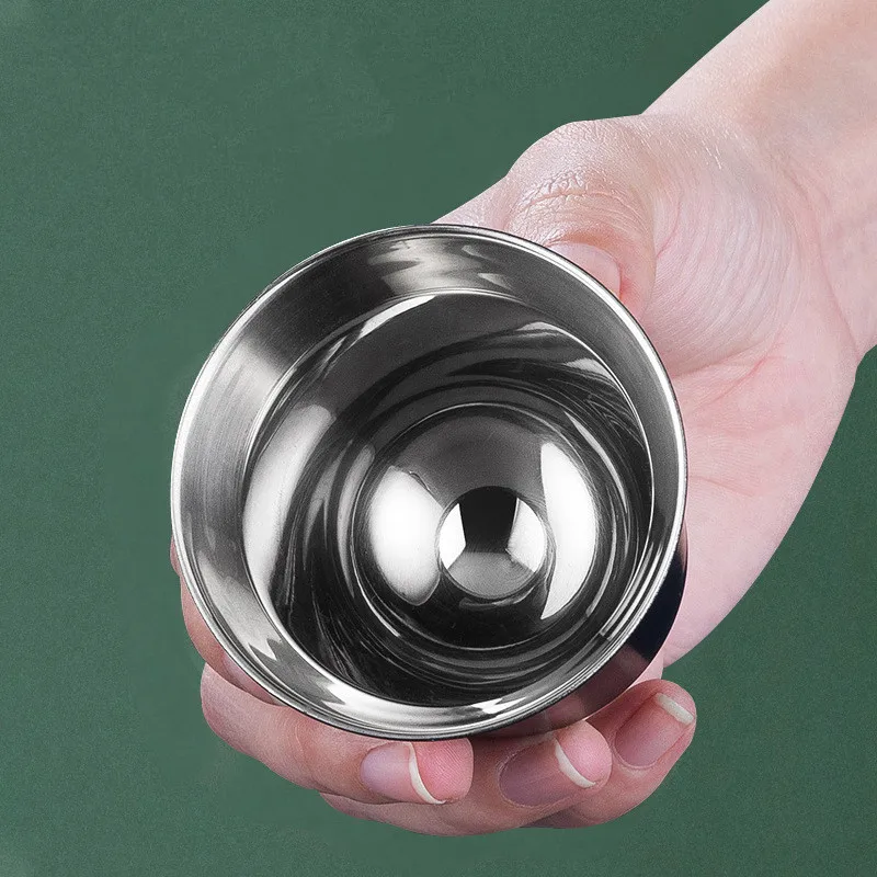Custom wholesale stainless steel double wall espresso coffee cup set lungo espresso mug 80ml/160ml