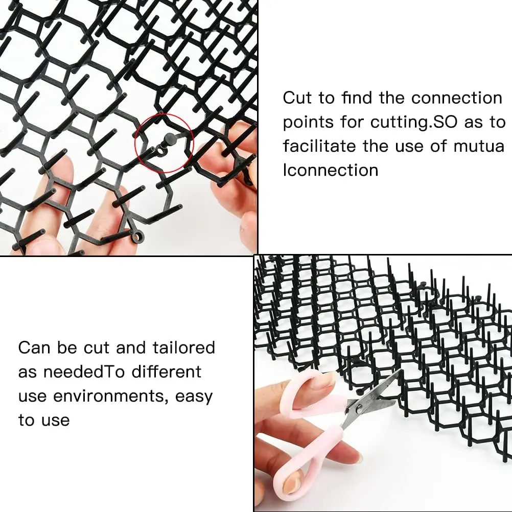 stocks wholesale 15x20cm network digging stopper scat cat repellent deterrent fence mats anti cats spikes with anchors