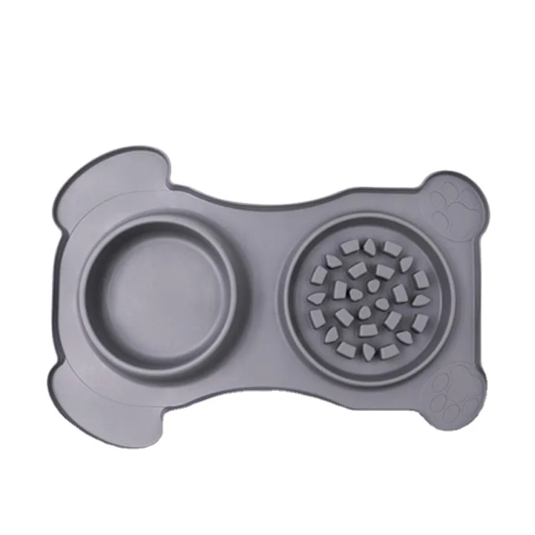 Dog Bowl Slow Feeder Pet Bowl Eco-Friendly Non-Toxic Silicone Pet Bowl Non-Skid Silicone Mat for Dogs Cats and Pets