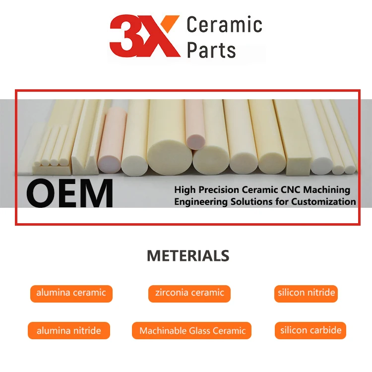3X Ceramic Parts ODM OEM MACOR Carbide Silicon Nitride Board Zirconia Plate Alumina Sheet Conversor Ceramic Catalyst Substrate