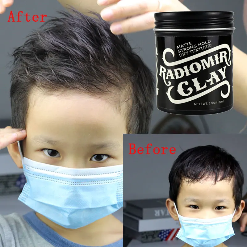 Free Sample Vegan Private Brand Coloring Mud Natural Ingredients Matte Hair Clay Wax Matte Clay Charms For Hair Bows