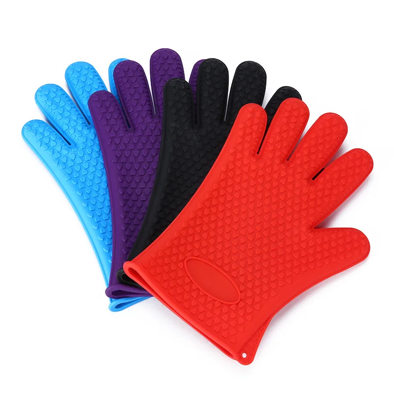 Hot Sell Heat Resistant Non-slip Silicone Thumb Gloves Magic Reusable Silicone Gloves Silicone Bbq Glove