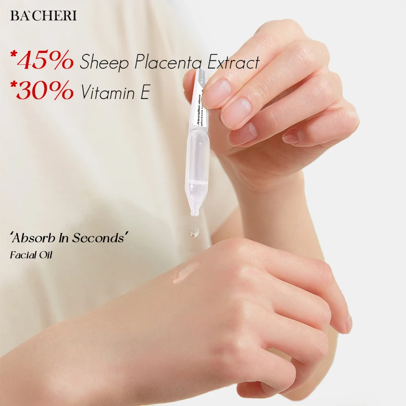 Sheep placenta anti aging vitamin e face skin care  private label facial oil serum for face