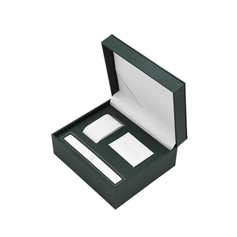 WETRUST New Kaki Brown Golden PU Leather Velvet Packing Box Cheap Watch Gift Box square Jewelry Single  Watch case