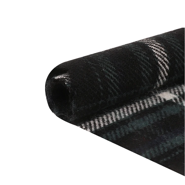 2021 High Quality Promotion Custom Logo Green Black Plaid Flannel T Shirts Unisex 100% Cotton