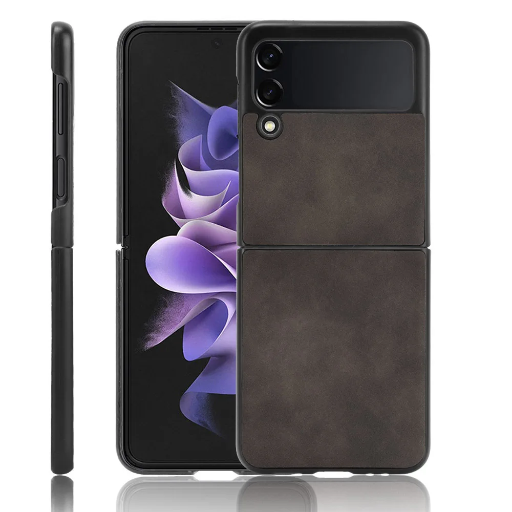 Лидер продаж, складные кожаные чехлы для телефонов из ТПУ для Samsung Galaxy Z Flip 3, чехол из искусственной кожи для samsung z flip 3