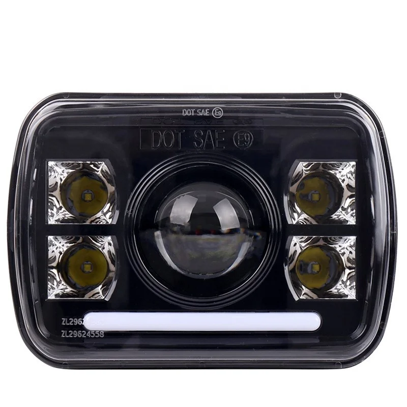 5-дюймовые светодиодные фары с Drl 7X6 светодиодная герметичная фара дальним и ближним светом для Jeep Wrangler Yj Cherokee X