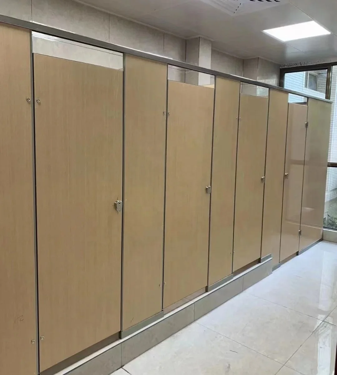 Modern Waterproof Steel Toilet Partitions HPL Bathroom Partition Showers Stalls Divider Walls