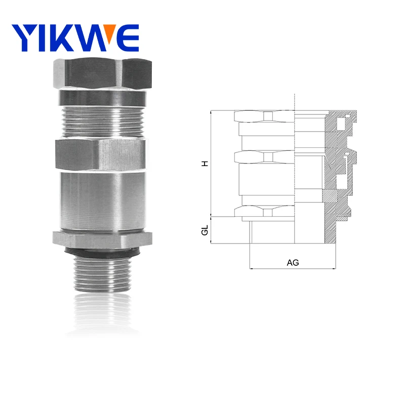 Одно уплотнение EX кабельный сальник CE сертифицированный Водонепроницаемый PG7 PG9 PG11 PG19 PG42 PG63 Взрывозащищенный Кабельный сальник