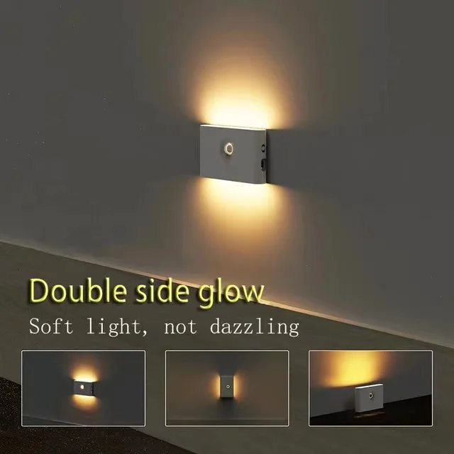 up and down wall sensor light Rechargeable Motion Sensor Light Stair LED Backlight Smart Home night lights