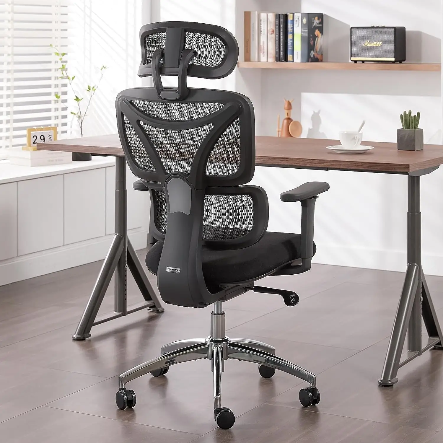 Ergonomic Office Chairs High Back Desk Chairs Breathable Mesh Computer Mesh Chair with Adjustable Headrest and 3D Armrest  Black