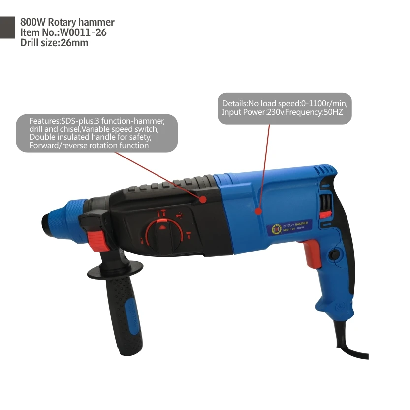 800W 26mm Electric hammer drill chisel