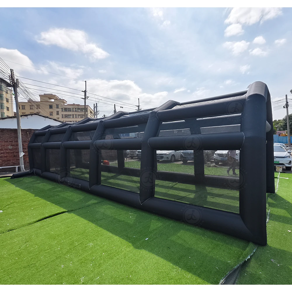 Large Oxford Inflatable Batting Cage Durable Inflatable Sport Games Football Court Cage For Kid And Adults