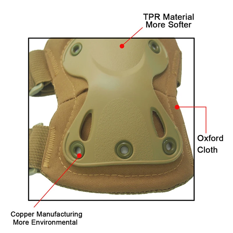 H02 Outdoor sports combat protective elbow knee pads tactical gear