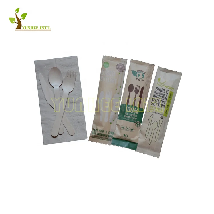 
F-S-C Birch Wood Disposable Cutlery For Restaurant Use 