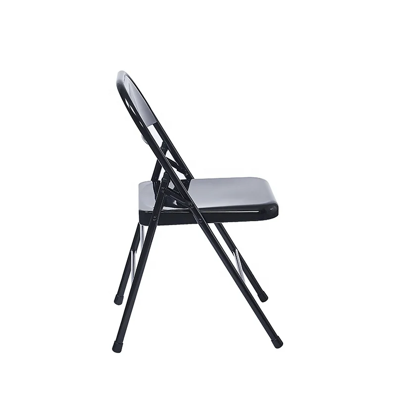 Портативный складной металлический стул со стальной рамой для патио, сада, вечеринки, мероприятия, кемпинга, улицы, многофункциональные складные стулья