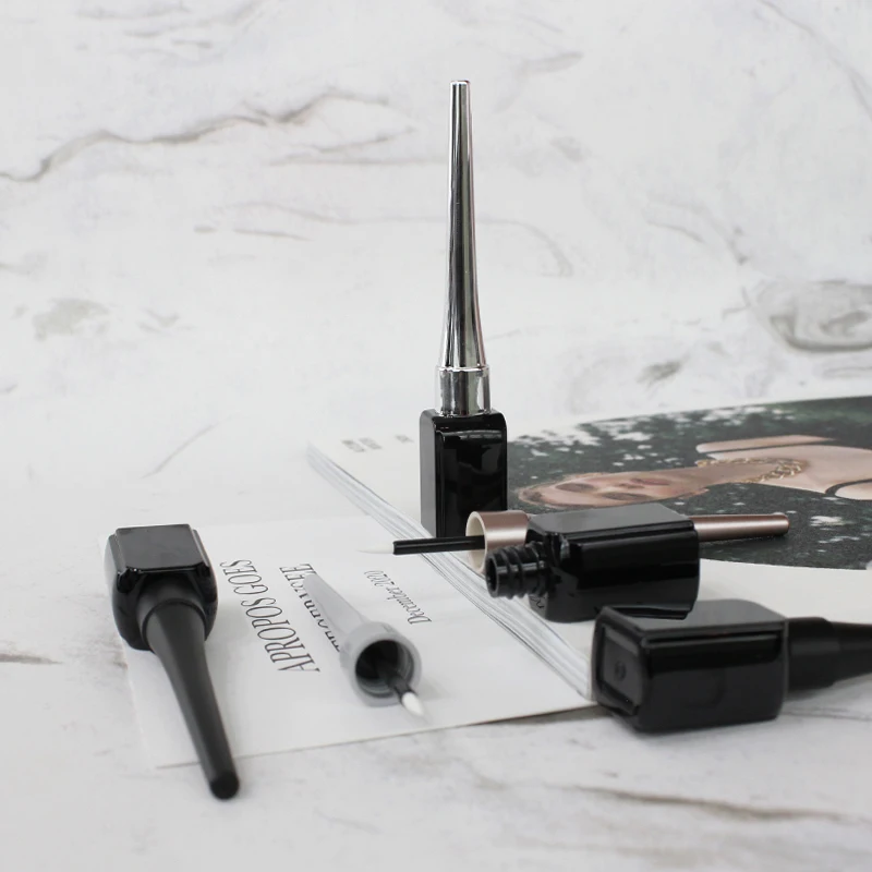 Оптовая продажа, туба для подводки для глаз, косметическая упаковка, контейнер для жидкой подводки для глаз, Шелковый экран, контейнер для ресниц 5 мл для макияжа